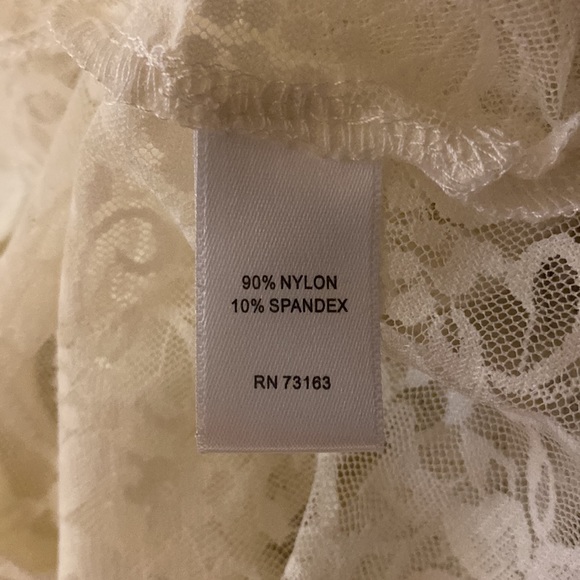 White Lace Button Down Top Layer - Picture 8 of 8